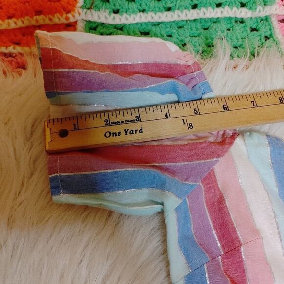 Privacy please cherry mini in prism dress Striped Pastel Size Medium M Bow Urban - Picture 5 of 12